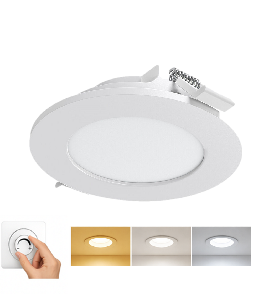 Braytron 4W LED Panel Dimmbar Einbauspot Einbaustrahler Deckenstrahler Flach IP40 CCT 3in1 280 Lumen – Bild 7