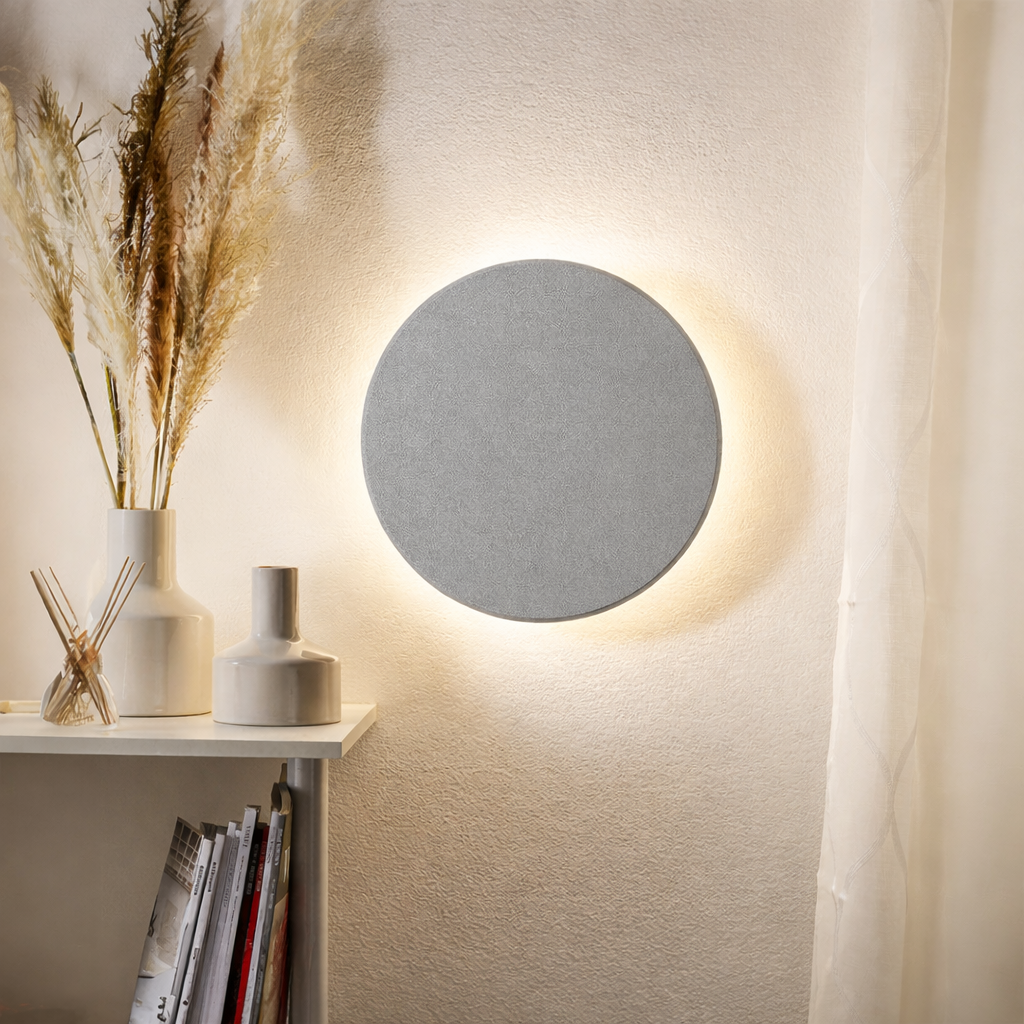 Braytron LED moderne Designer Wandleuchte Grau Rund 220mm 12W 1160lm IP65 3CCT Außenlampe – Bild 8