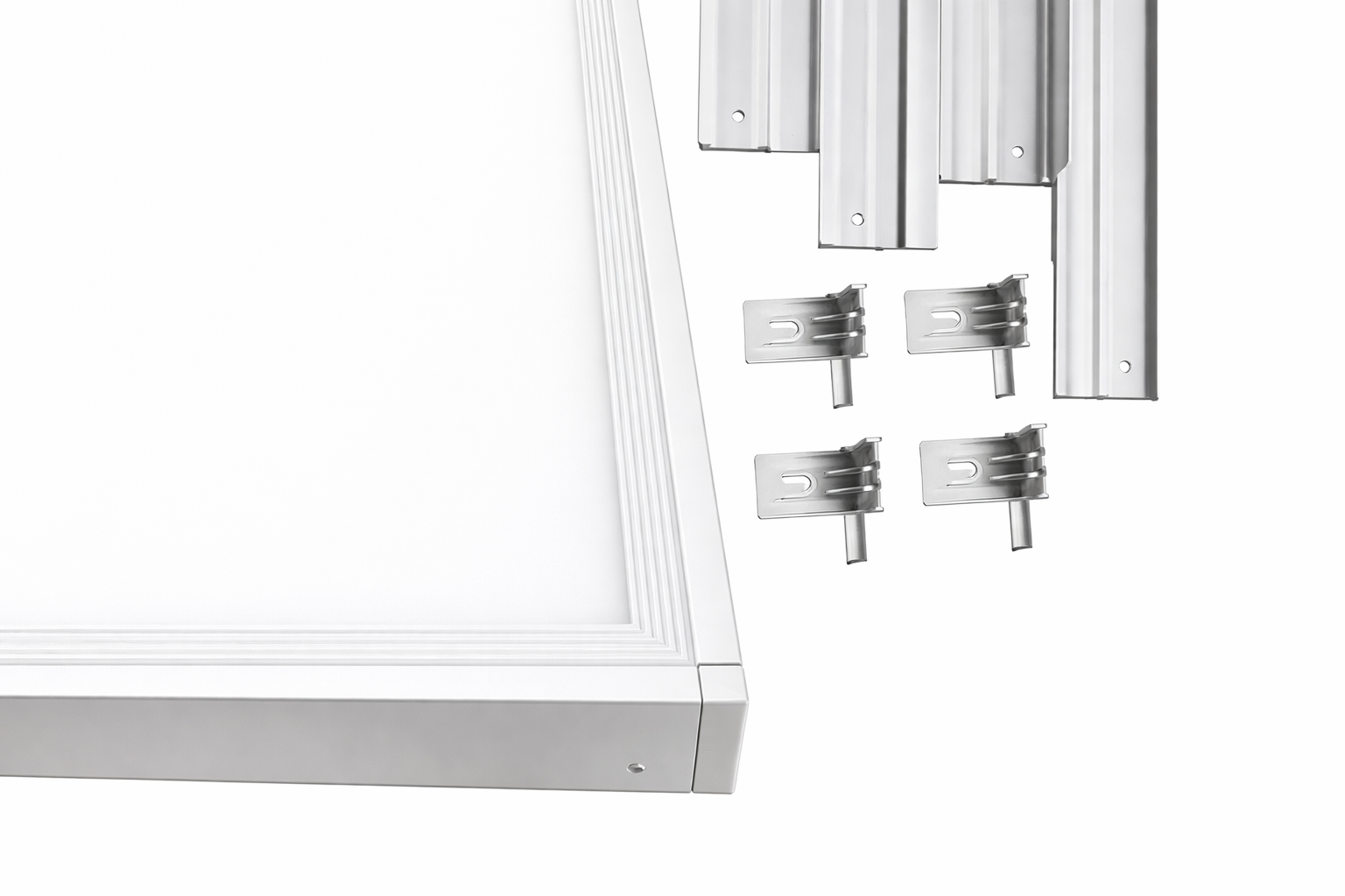 Aufbaurahmen Rand Weiß Aluminium für LED Panel 62 x 62cm Backlight Braytron – Bild 2