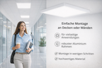 Aufbaurahmen Rand Weiß Aluminium für LED Panel 62 x 62cm Backlight Braytron – Bild 6