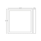 Aufbaurahmen Rand Weiß Aluminium für LED Panel 62 x 62cm Backlight Braytron – Bild 7