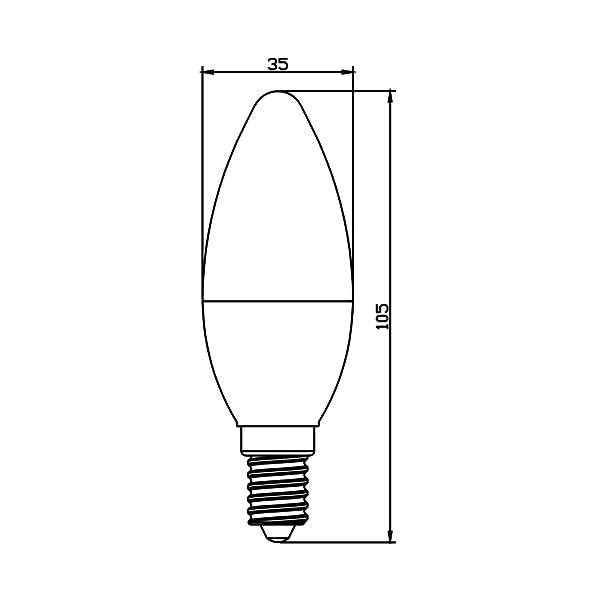 LED E14 Kerzenform 5W – 450lm, 3000K warmweiß, ersetzt 35W Glühbirne – Bild 11