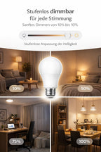 Braytron LED Lampe E27 9W dimmbar – 3000K Warmweiß, 806 lm – Bild 10