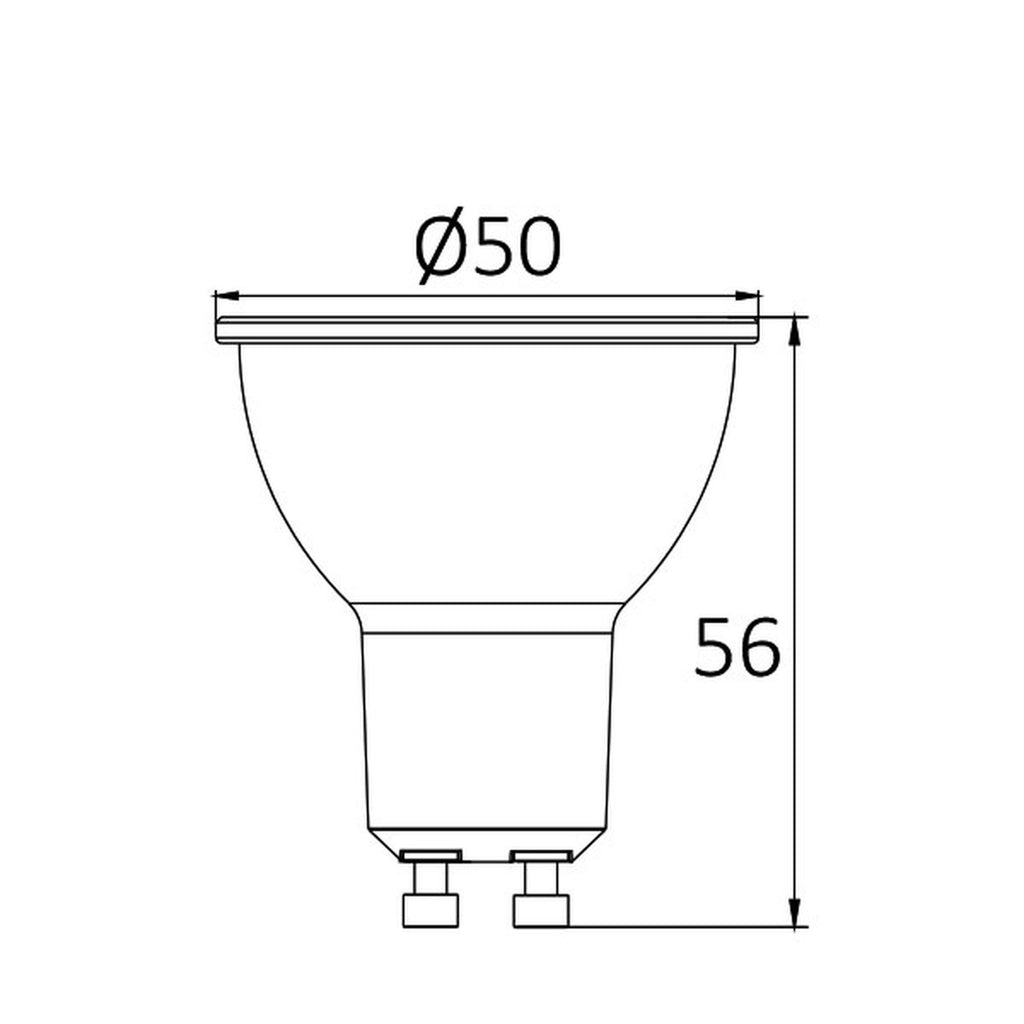 LED GU10 Leuchtmittel 6W Dimmbar 38° Spot Reflektor Halogenlampe 530 Lumen Warmweiß 3000K – Energielabel