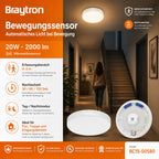 LED Deckenleuchte mit Notlicht & Bewegungsmelder 5CCT | PurpleLights – Bild 17