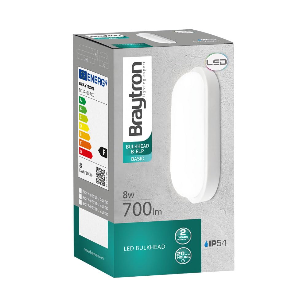 LED Feuchtraumleuchte 8W 700 lm IP54  warmweiß 3000K für Innen & Außen – Bild 15