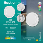 Braytron moderne 18W LED Wandleuchte weiß– IP65, 3in1 Lichtfarben – Bild 2