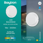 Braytron moderne 18W LED Wandleuchte weiß– IP65, 3in1 Lichtfarben – Bild 9