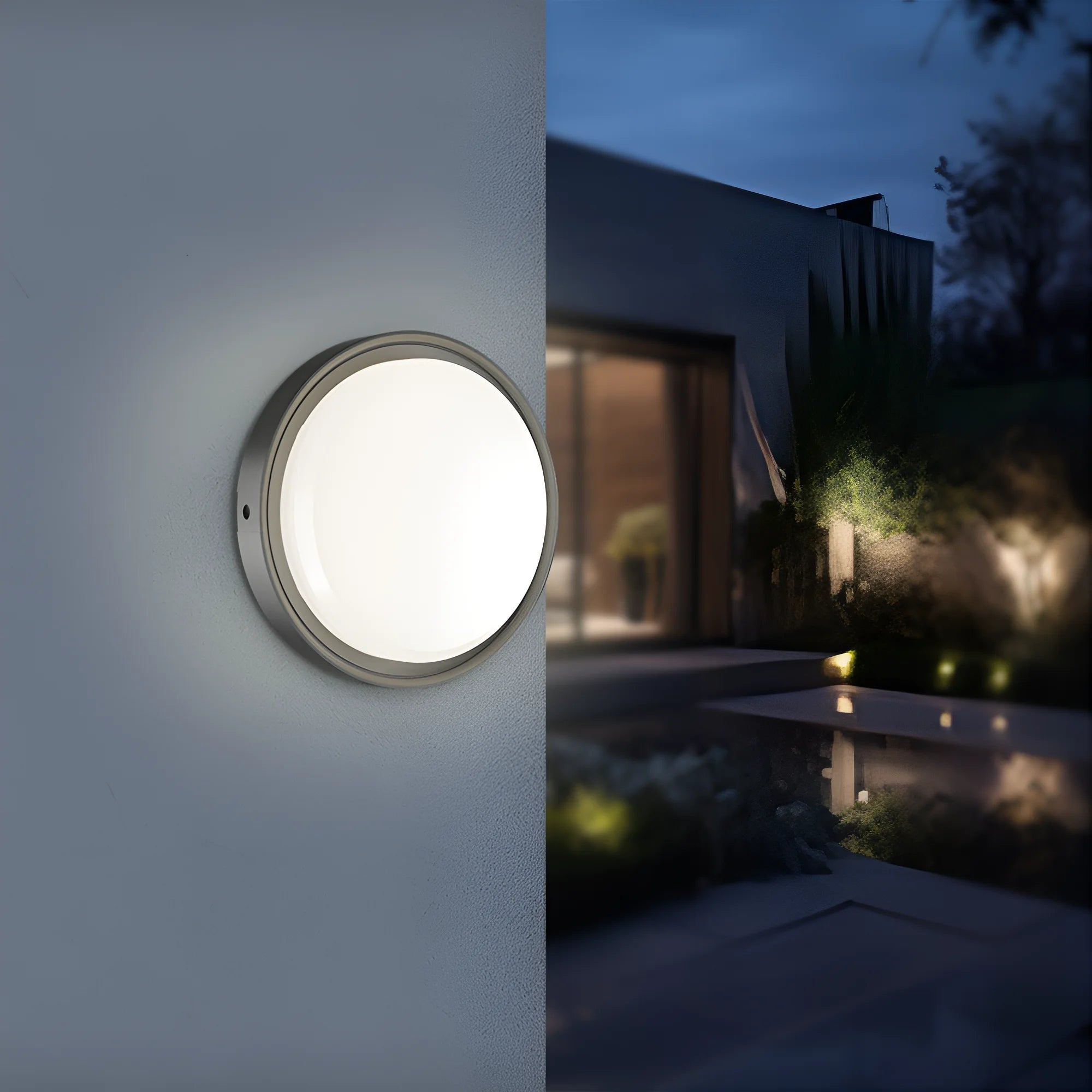 Braytron moderne 18W LED Wandleuchte schwarz – IP65, 3in1 Lichtfarben