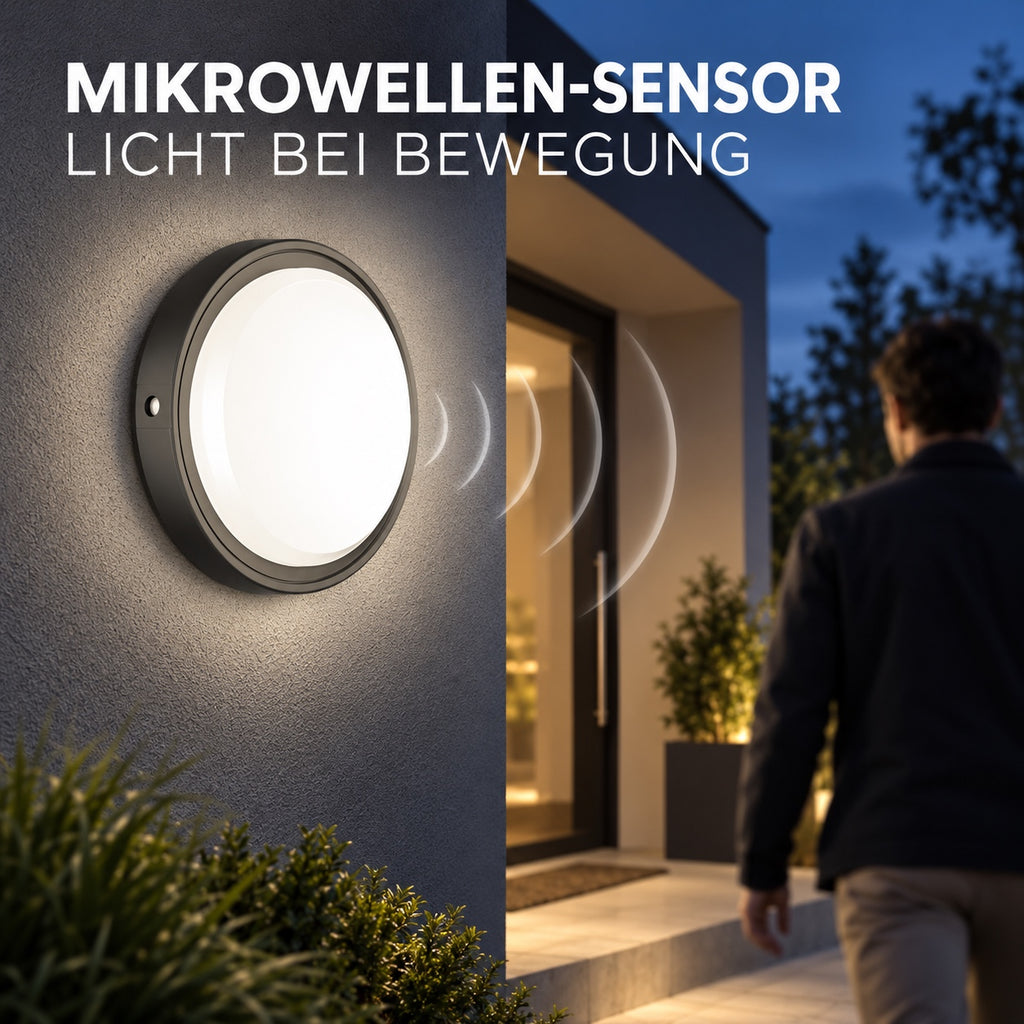 Braytron LED Wandleuchte 18W IP65 mit Bewegungsmelder – Produktmerkmale