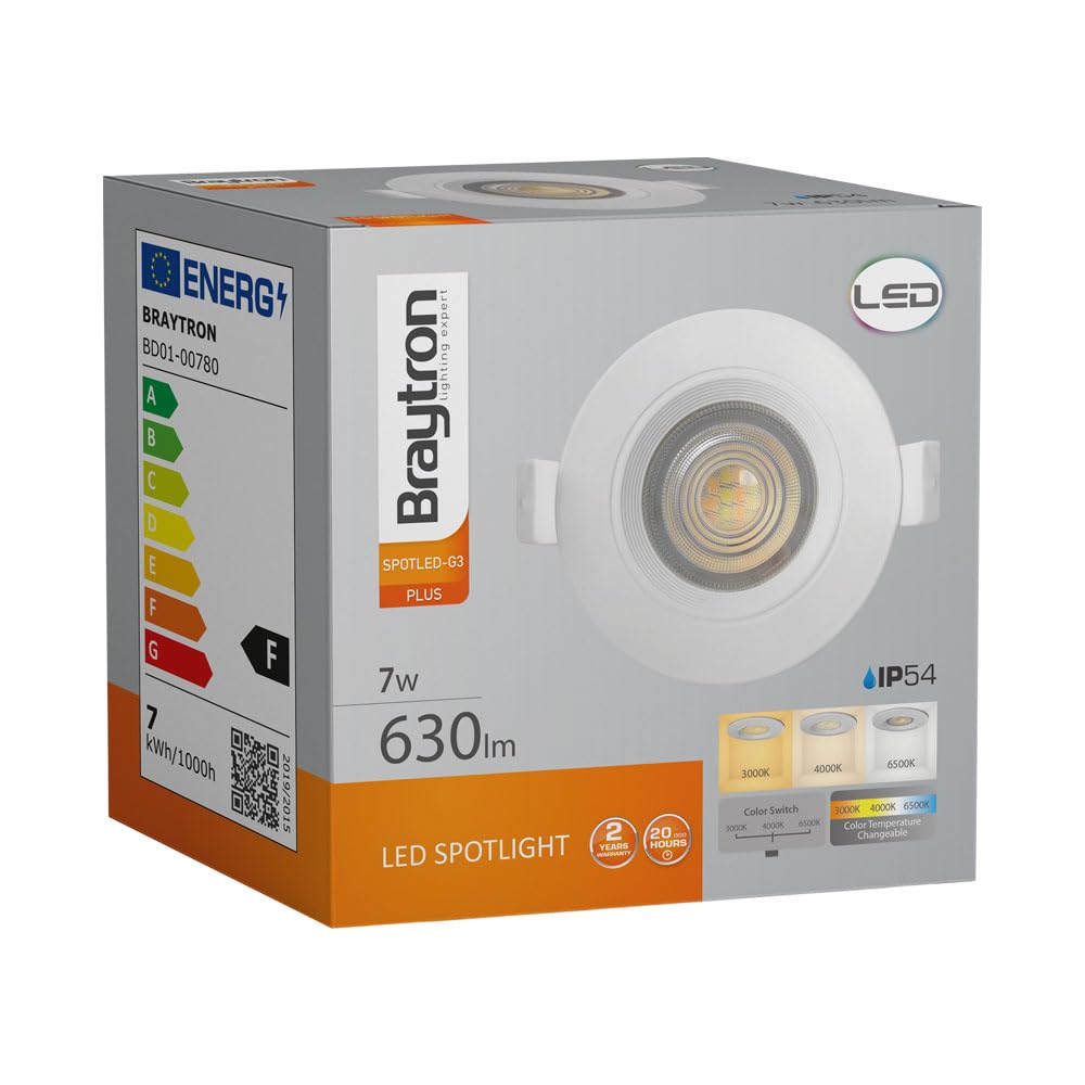 LED Einbaustrahler 7W IP54 3in1 CCT Badezimmer schwarz | PurpleLights – Bild 17