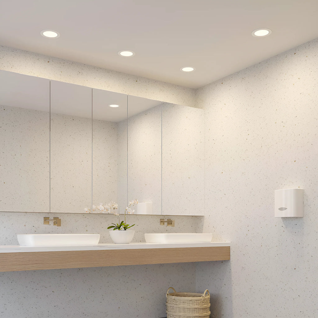 LED Einbaustrahler weiß 68mm 9W IP54 3in1 CCT – Feuchtraum geeignet – Bild 6
