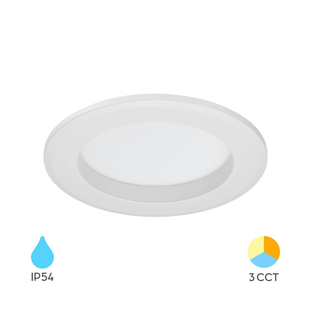 LED Einbaustrahler weiß 68mm 9W IP54 3in1 CCT – Feuchtraum geeignet – Bild 3