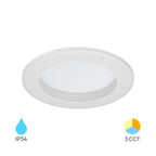 LED Einbaustrahler weiß 68mm 9W IP54 3in1 CCT – Feuchtraum geeignet – Bild 3