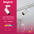 Braytron LED Schienenstrahler 15W Weiß kaufen | 1-Phasen System – Bild 2