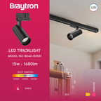 Braytron 3-Phasen LED-Strahler 15 W Schwarz– 3CCT, drehbar & flexibel – Bild 4