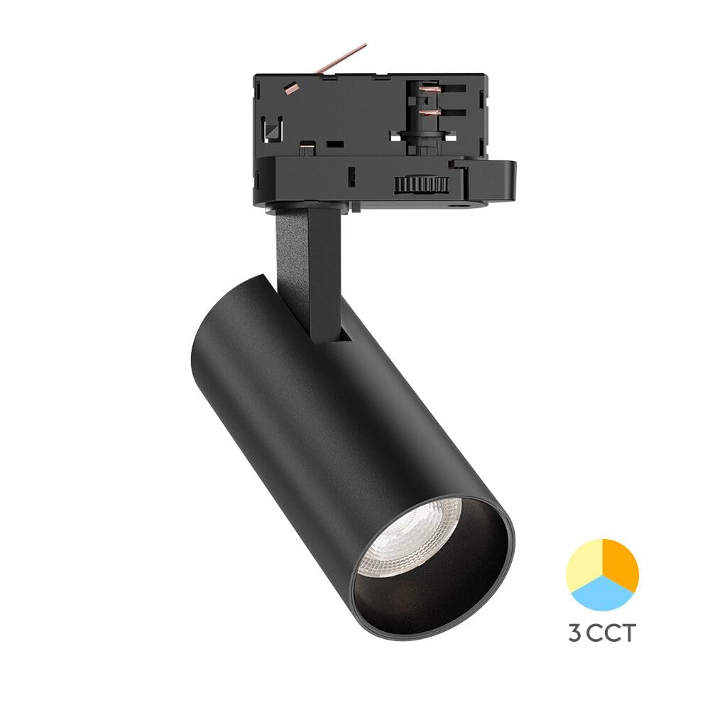 Braytron 3-Phasen LED-Strahler 15 W Schwarz– 3CCT, drehbar & flexibel
