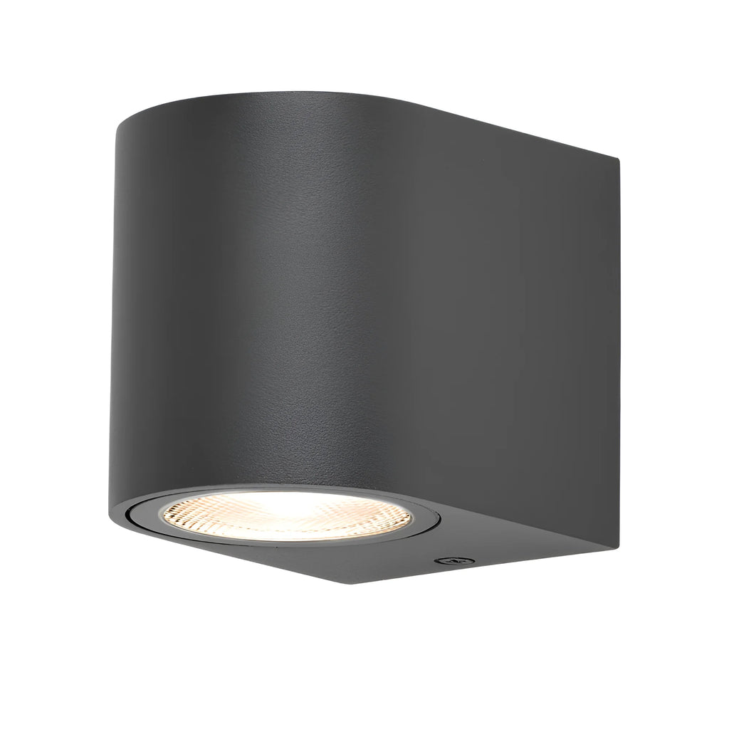 Wandleuchte Aluminium Anthrazit – 1xGU10 Fassung, IP44 für Außen&Innen – Bild 2