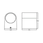 Wandleuchte Aluminium Anthrazit – 1xGU10 Fassung, IP44 für Außen&Innen – Bild 6