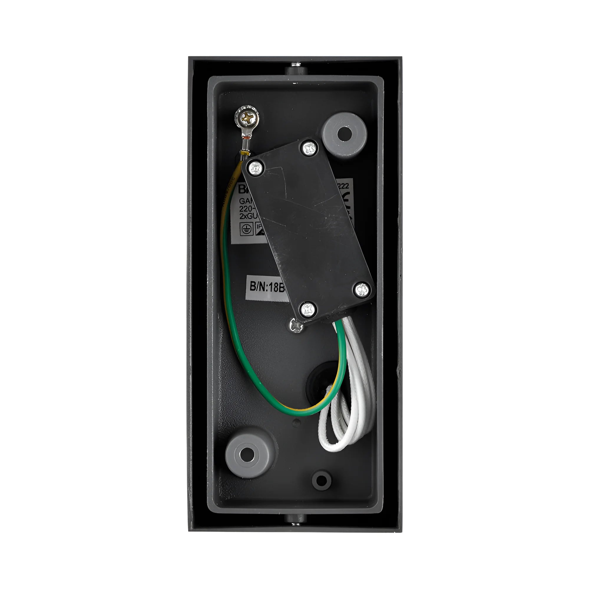 Wandleuchte Anthrazit Aluminium IP44 – 2xGU10 Up&Down Außenleuchte – Maßzeichnung