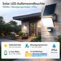Solar LED Wandleuchte 15W | Außenleuchte mit Solarbetrieb – Bild 10