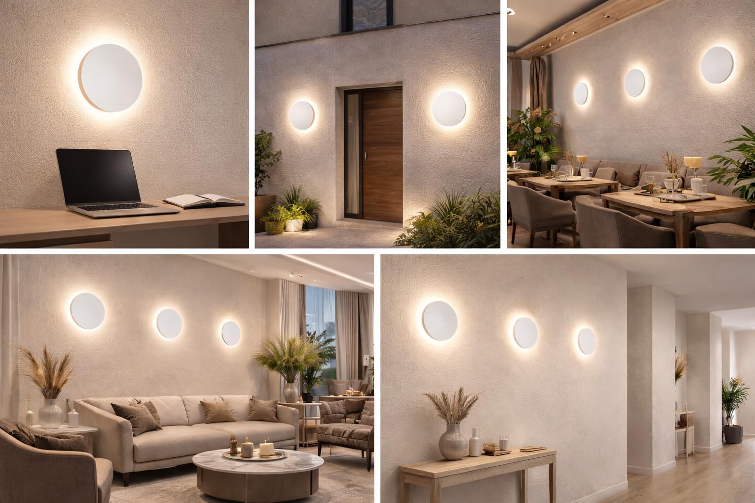 LED Außenwandleuchte 8W 3CCT – Rund Weiß – 760 lm – IP65 Ø120 mm – Bild 12