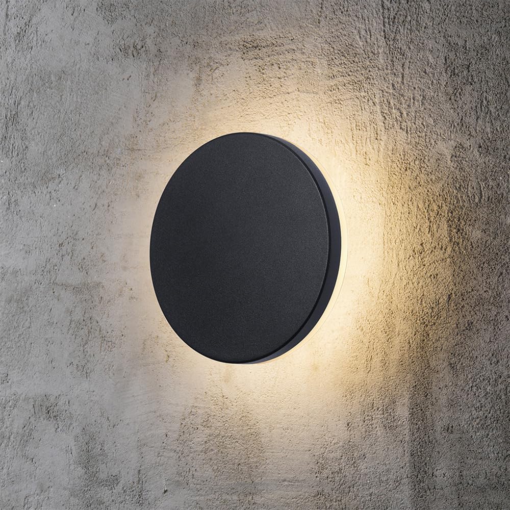 LED Außenwandleuchte 10W 3CCT – Rund Schwarz – 950 lm – IP65 Ø180 mm – Bild 9