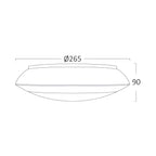 Außen-Deckenleuchte E27 IP65 Sensor Weiß Ø265 mm – Bild 11