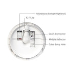 Außen-Deckenleuchte E27 IP65 Sensor Weiß Ø265 mm – Bild 5