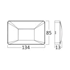 BRY-VEKTA-B-SQR-BLC-3W-3IN1-IP65-WALL LIGHT – Maßzeichnung
