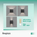 Moderne Außenleuchte Cube IP54 – Verstellbarer Lichtkegel, Weiß oder G – Bild 17