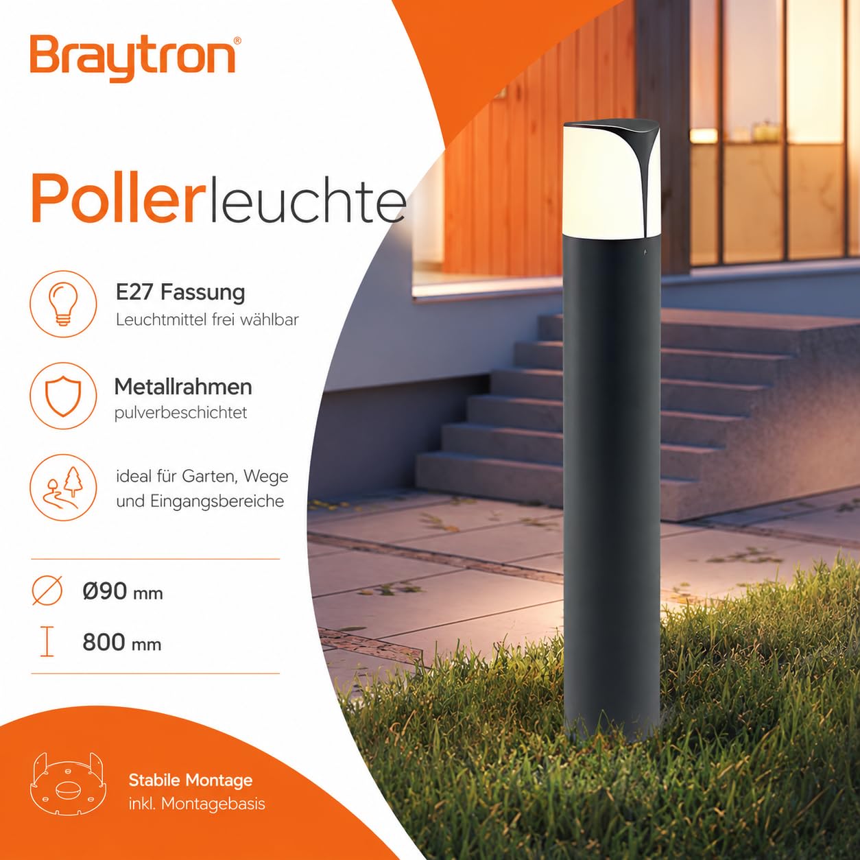 Wegeleuchte E27 IP44 – Moderne Außenleuchte für Garten & Wege – Bild 9