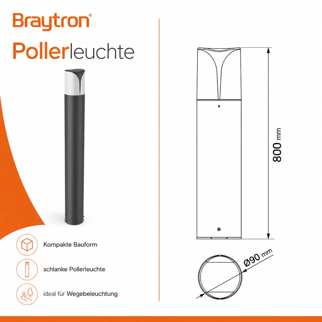 Wegeleuchte E27 IP44 – Moderne Außenleuchte für Garten & Wege – Bild 13