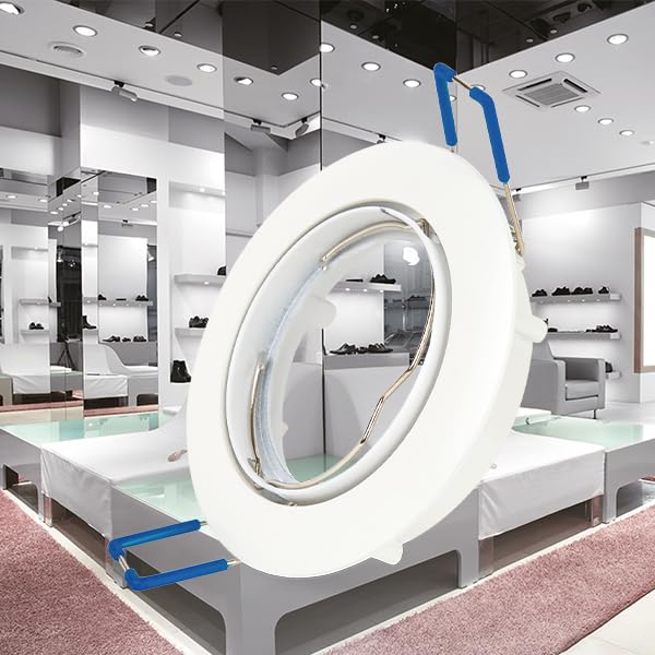 GU10 Einbaustrahler Weiß 3er Set – Rund & 30° Schwenkbar – Bild 14