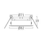 GU10 Einbaustrahler Schwarz 3er Set – Rund & 30° Schwenkbar – Bild 5