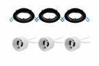 GU10 Einbaustrahler Schwarz 3er Set – Rund & 30° Schwenkbar