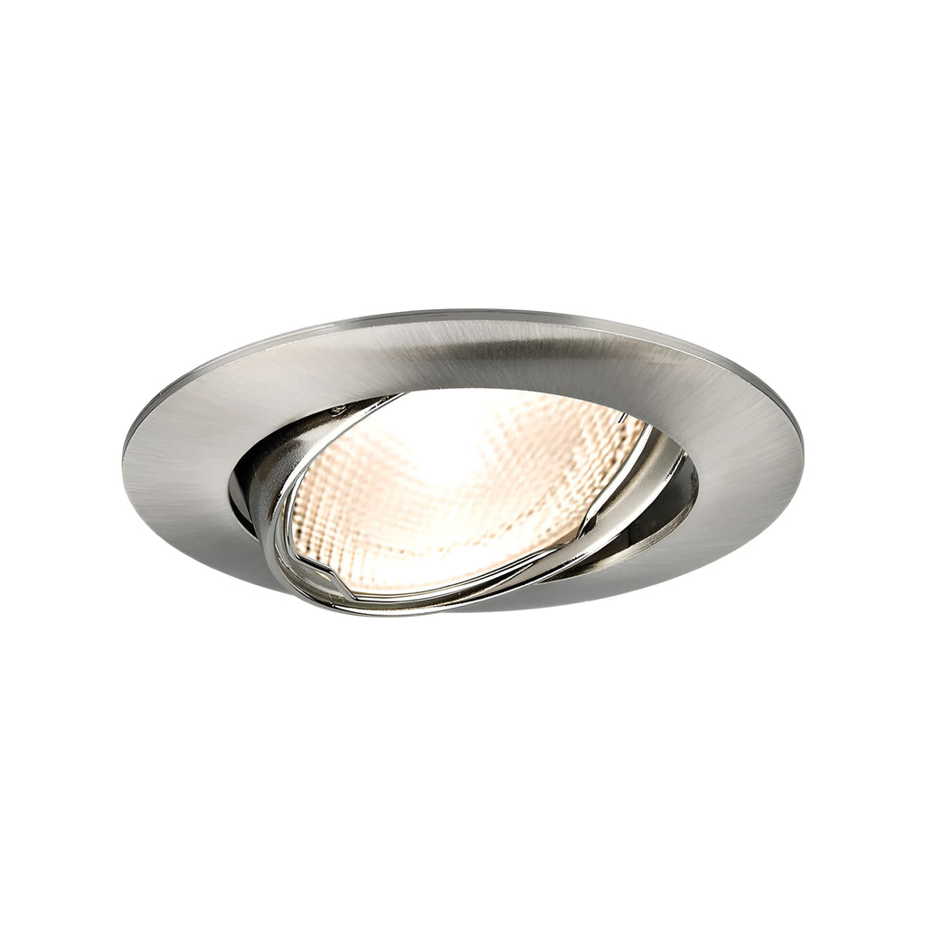 GU10 Einbaustrahler Nickel matt 3er Set – Rund & 30° Schwenkbar – Bild 2