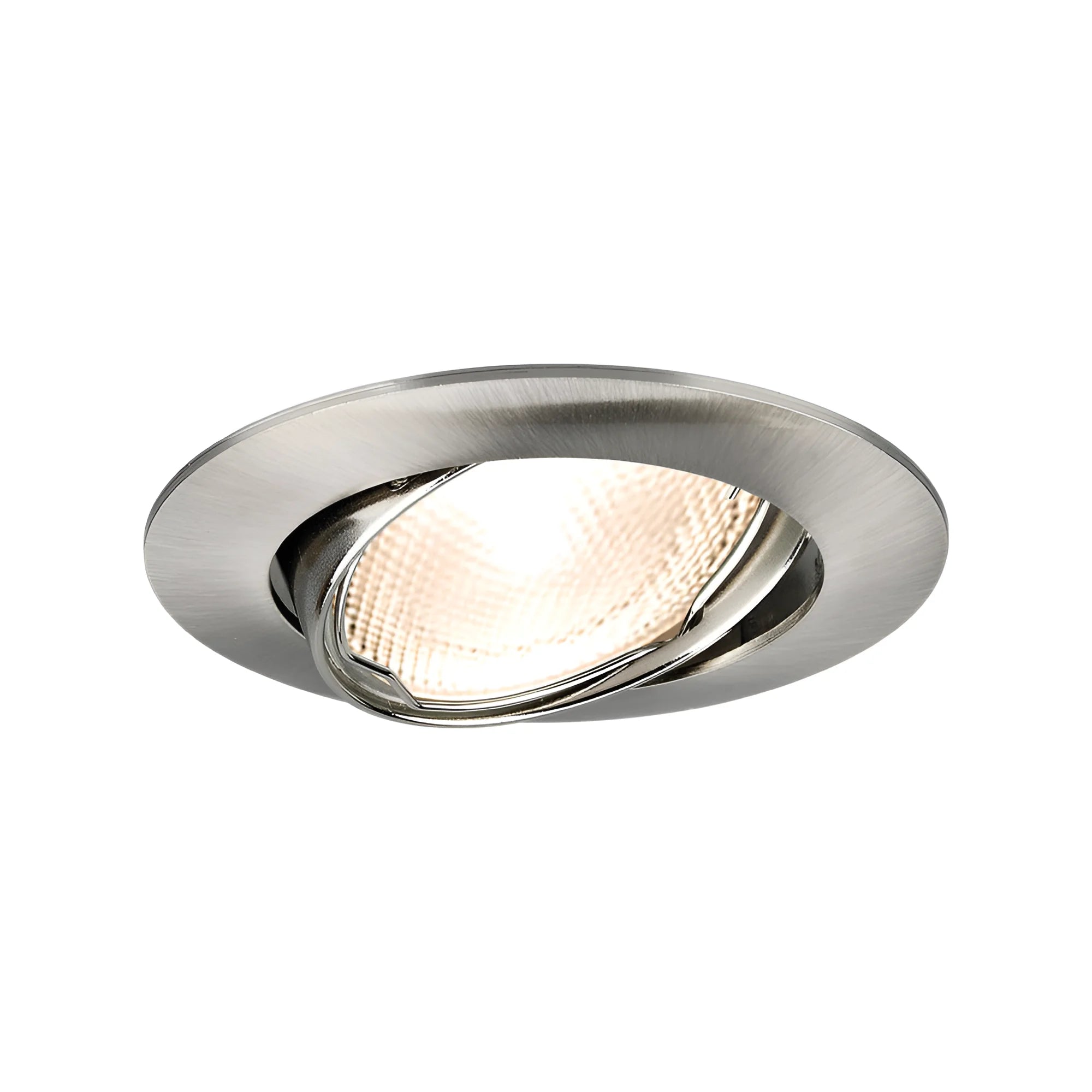 GU10 Einbaustrahler Nickel matt 3er Set – Rund & 30° Schwenkbar – Bild 2