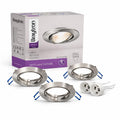 GU10 Einbaustrahler Nickel matt 3er Set – Rund & 30° Schwenkbar