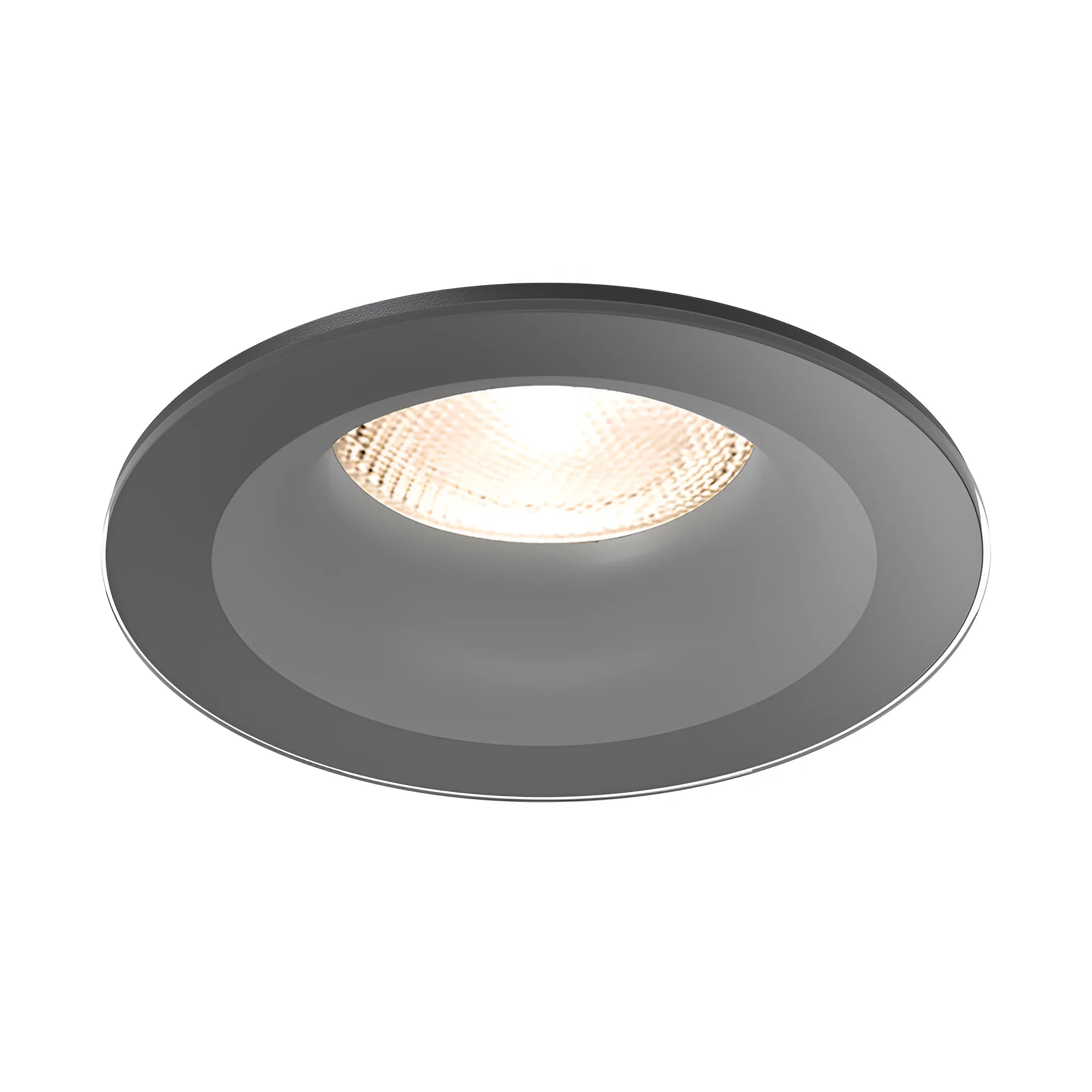 LED Einbaurahmen IP54 GU10 Glas Schwarz Bad Feuchtraum Spot Ø83mm