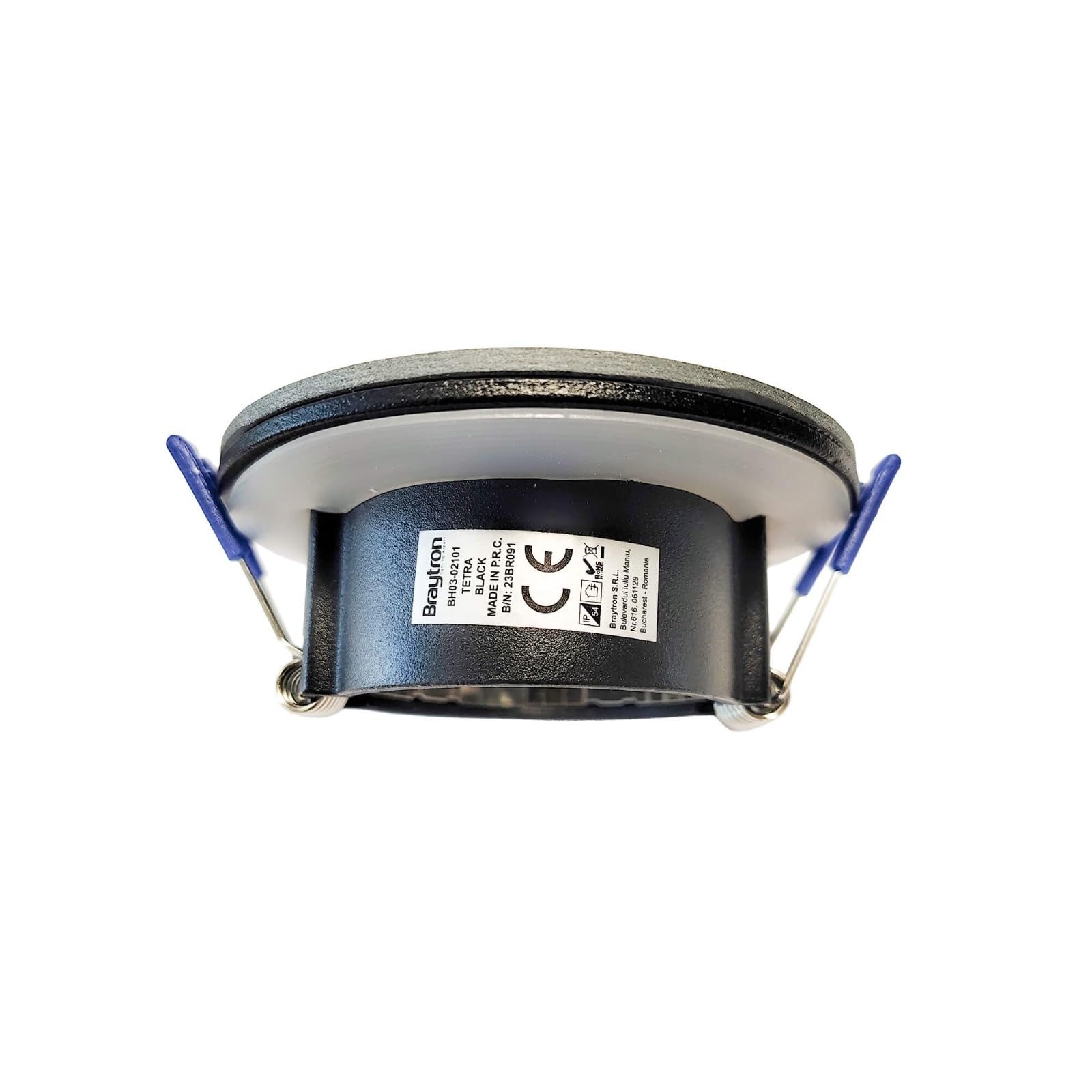 LED Einbaurahmen IP54 GU10 Glas Schwarz Bad Feuchtraum Spot Ø83mm – Bild 6