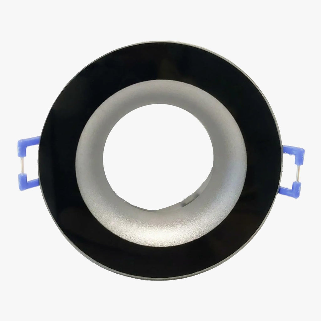LED Einbaurahmen IP54 GU10 Glas Schwarz Bad Feuchtraum Spot Ø83mm – Bild 8
