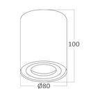 Deckenspot Aufbauspot GU10 rund weiß schwenkbar Ø80mm | PurpleLights – Bild 6