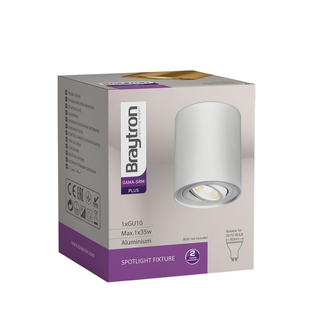 Deckenspot Aufbauspot GU10 rund weiß schwenkbar Ø80mm | PurpleLights – Bild 13