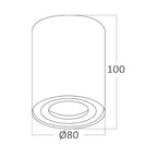 Deckenspot Aufbauspot GU10 rund weiß schwenkbar Ø80mm | PurpleLights – Bild 14