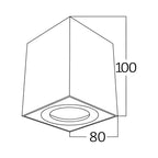GU10 Deckenspot eckig Weiß schwenkbar 80x100 mm – Bild 5