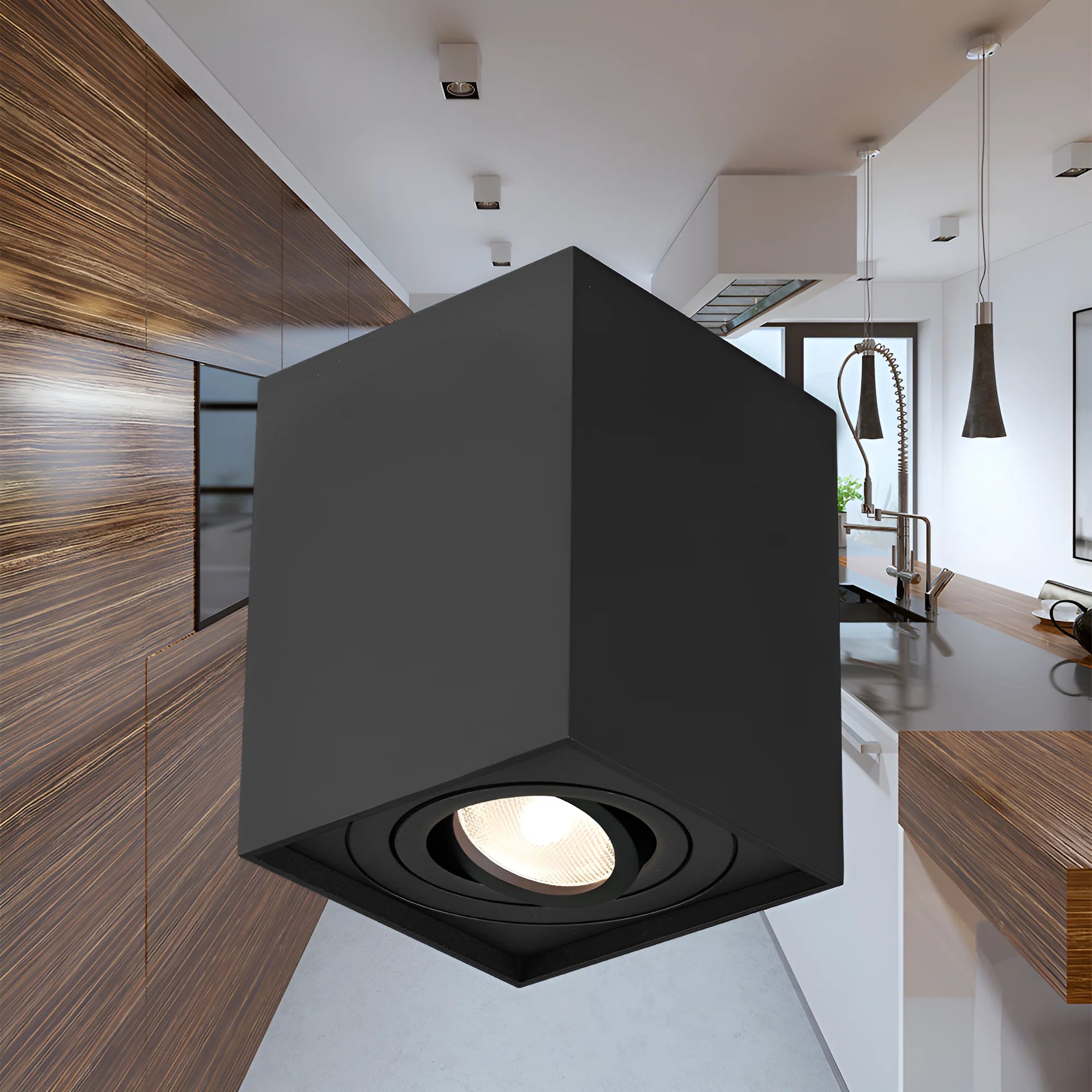 Schwenkbarer LED Aufbauspot GU10 – Rund/Quadratisch, IP20, Aluminium – Bild 2
