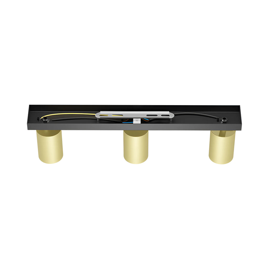 LED Deckenspot 3-flammig Gold | Moderne Spotleuchte – Maßzeichnung