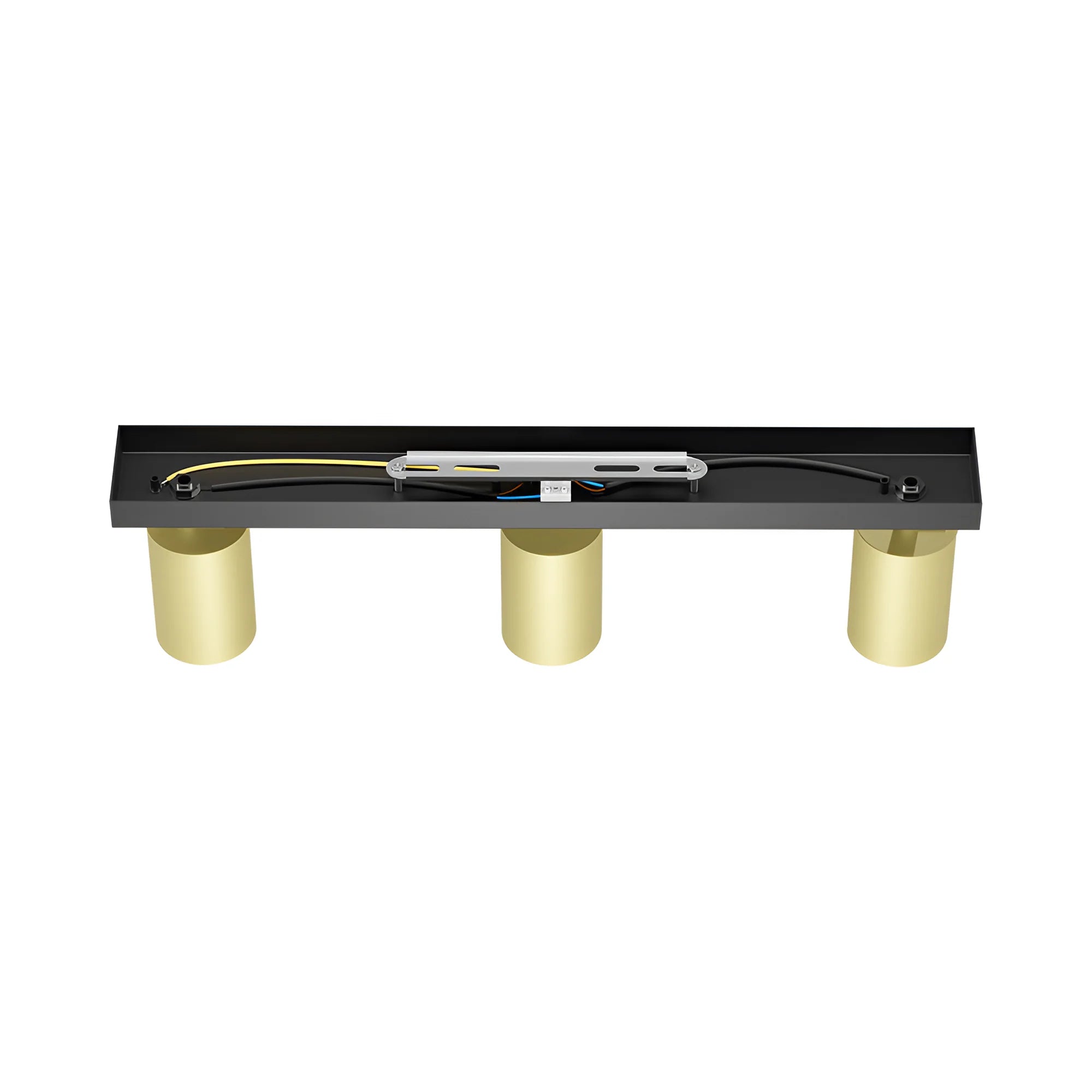 LED Deckenspot 3-flammig Gold | Moderne Spotleuchte – Maßzeichnung