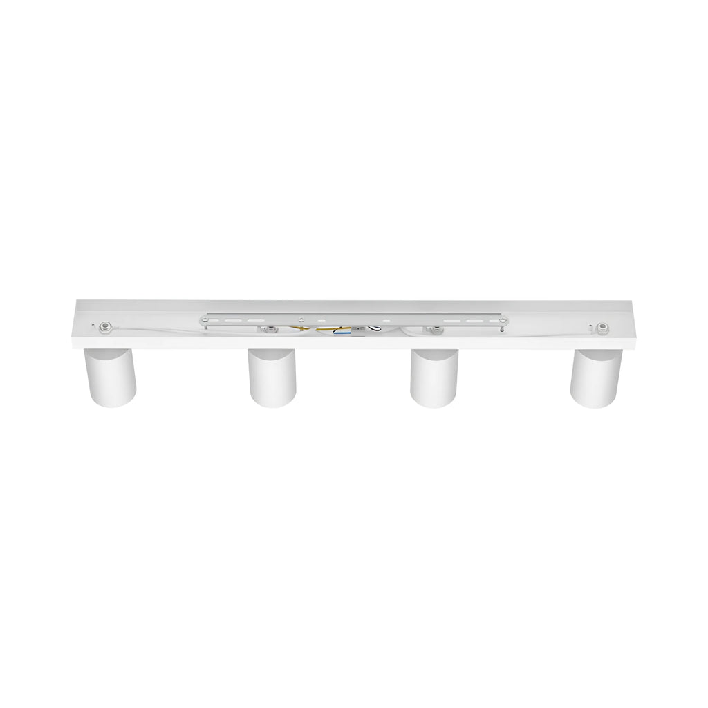 LED Deckenspot 4-flammig Weiß | Schwenkbare Deckenleuchte – Maßzeichnung